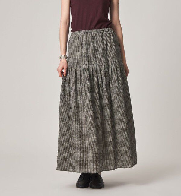 STEVEN ALAN「＜Steven Alan＞コットン サッカー タック ロング スカート」|スカート|
