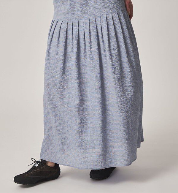 STEVEN ALAN「＜Steven Alan＞コットン サッカー タック ロング スカート」|スカート|