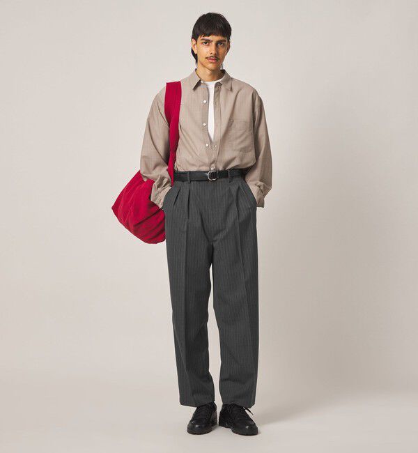 STEVEN ALAN「＜Steven Alan＞ TW ストライプ イン ツープリーツ ドレス トラウザーズ II」|スラックス|