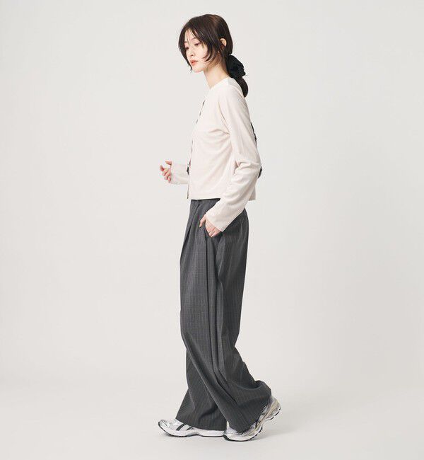 BEAUTY&YOUTH UNITED ARROWS「毛ポリエステルブレンド トロピカル サイドタック ワイドパンツ」|スラックス|