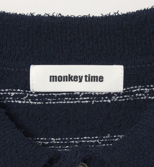 MONKEY TIME「カールヤーン ボーダー ポロシャツ」|ニット・セーター|