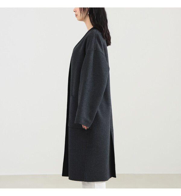 Demi-Luxe BEAMS 「リバー Vネック ロングコート」|ダッフルコート|