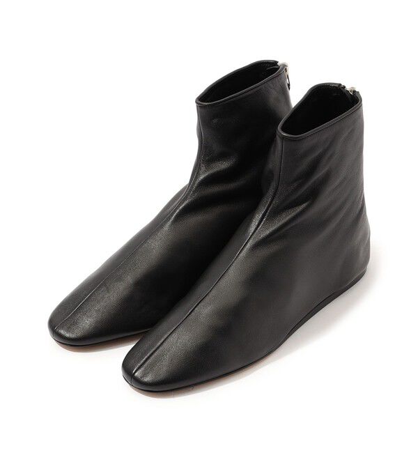 TOMORROWLAND GOODS「LE MONDE BERYL LUNA BOOT LESTHER ショートブーツ」|ショートブーツ|19 ブラック