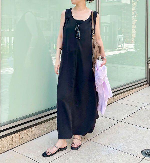 NOLLEY'S「《接触冷感/防シワ/UVカット》多機能ジョーゼット2WAYイージーワンピース」|ワンピース|