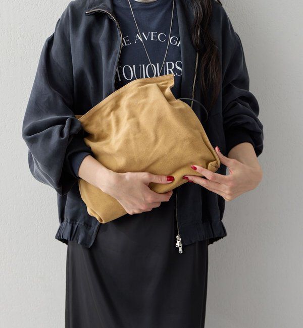  「【Anita Bilardi】スエードクラッチバッグ」|クラッチバッグ|