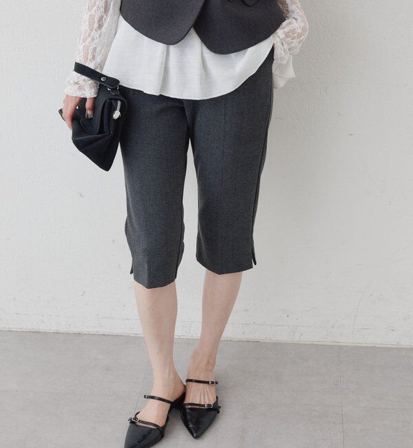  「起毛サブリナパンツ」|その他|チャコールグレー