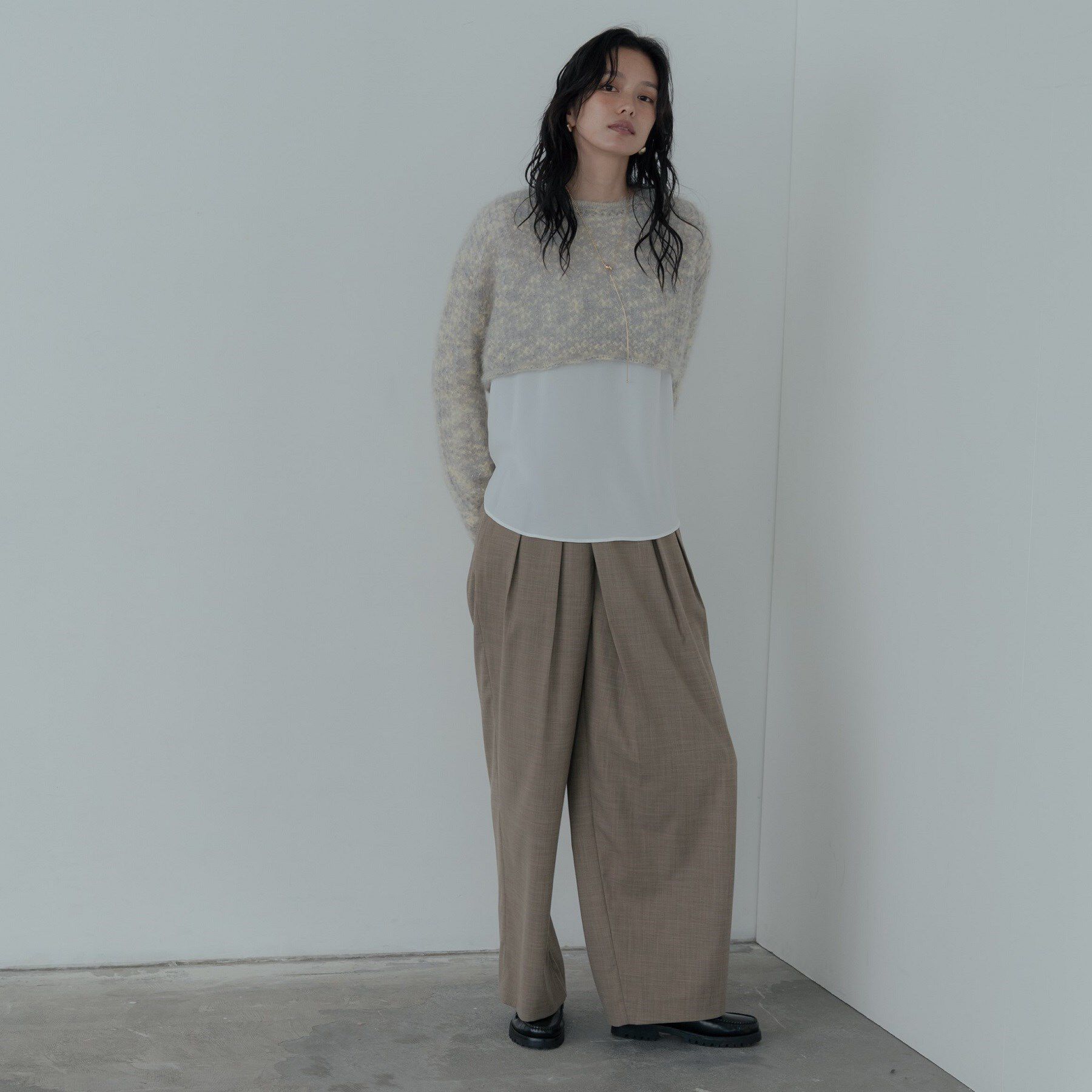 GALLEST「センタータックメランジワイドパンツ」|その他|