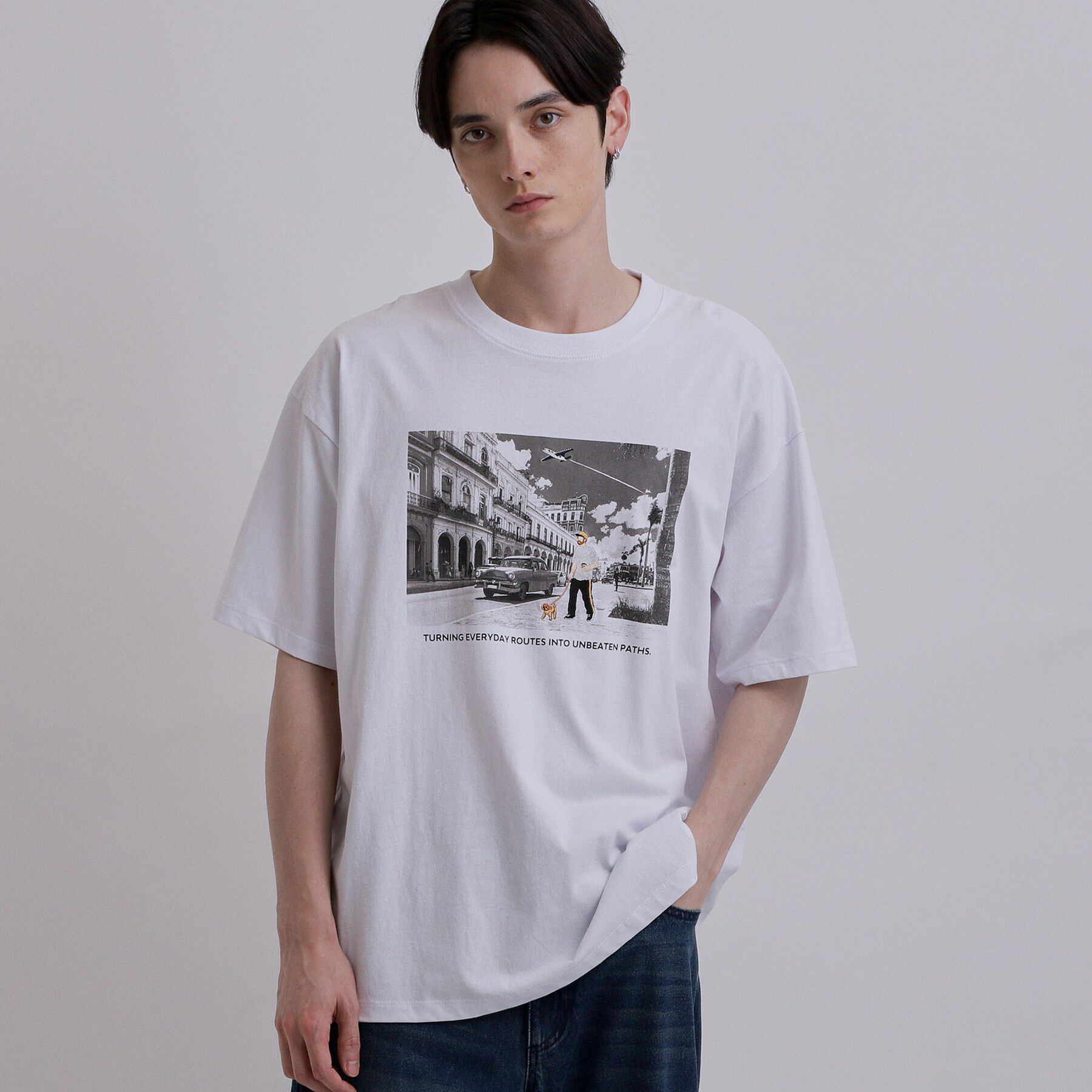 tk.TAKEO KIKUCHI「フォト＆刺繍Tシャツ」|Tシャツ・カットソー|