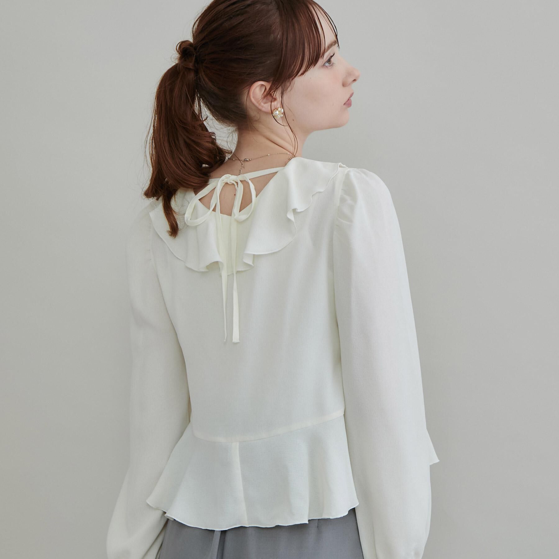 Couture broach「【インせず着映え】ラッフル ブラウス」|シャツ・ブラウス|