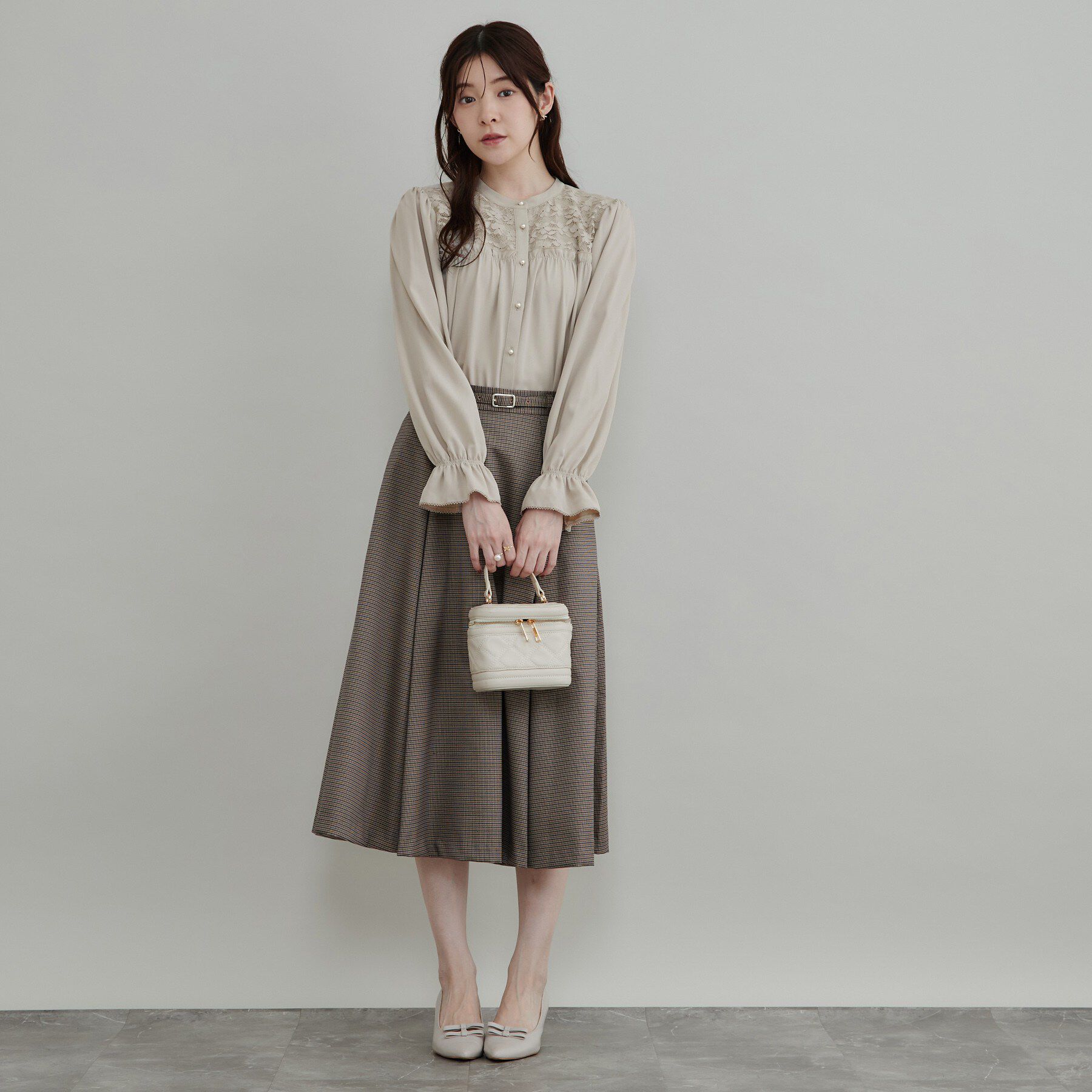 Couture broach「【フリルカフスが華やか】レースギャザーブラウス」|シャツ・ブラウス|
