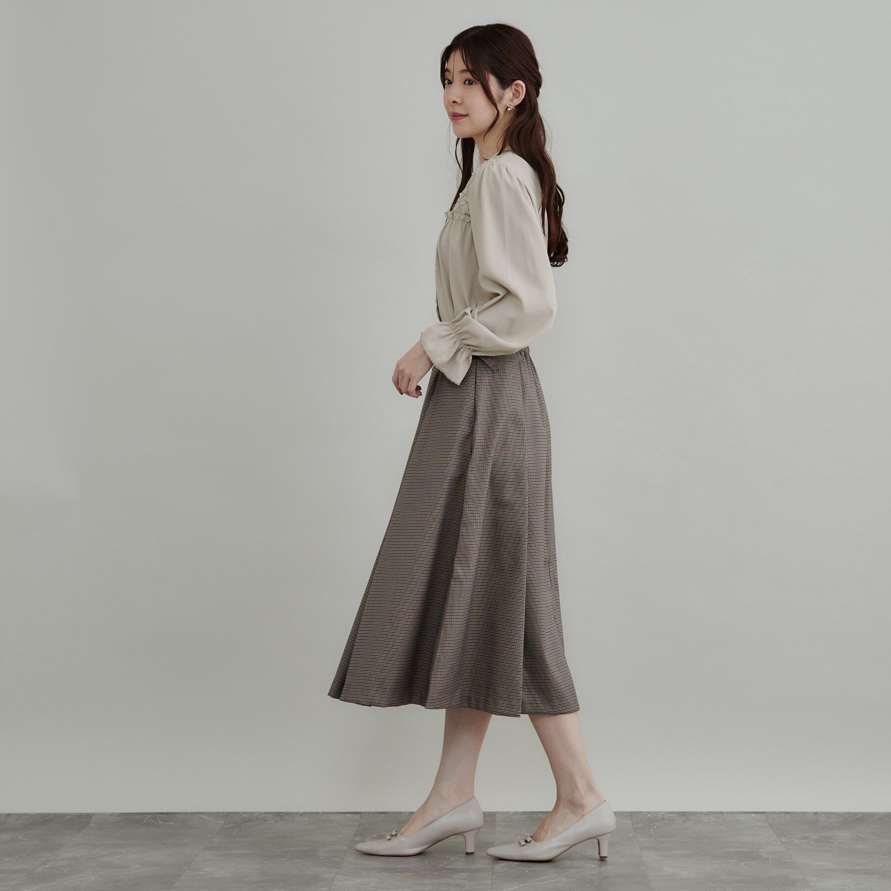 Couture broach「【フリルカフスが華やか】レースギャザーブラウス」|シャツ・ブラウス|