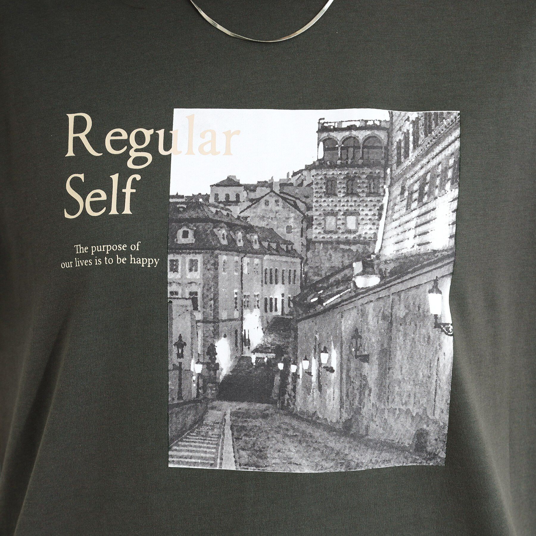 SHOO･LA･RUE「【S-LL/洗濯機可】大人のベーシックカラープリントTシャツ」|Tシャツ・カットソー|