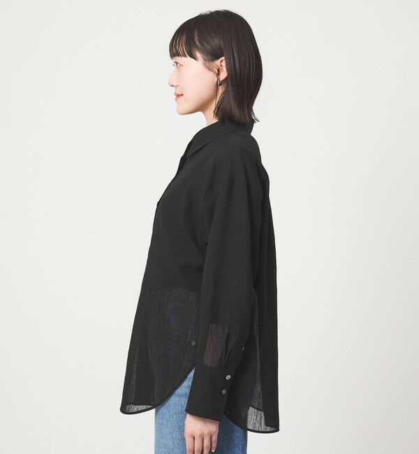 UNITED ARROWS green label relaxing「［size SHORTあり］ラミーライク ロングスリーブシャツ 通気性」|シャツ・ブラウス|