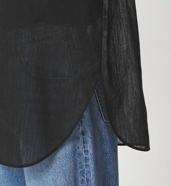 UNITED ARROWS green label relaxing「［size SHORTあり］ラミーライク ロングスリーブシャツ 通気性」|シャツ・ブラウス|