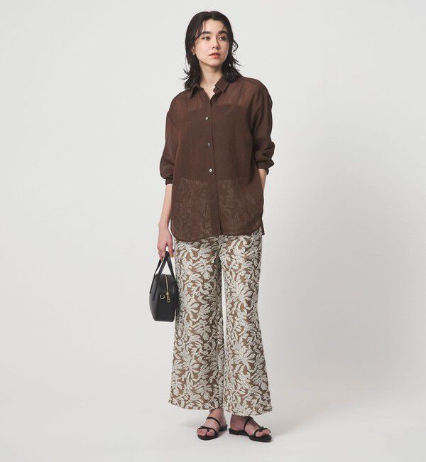 UNITED ARROWS green label relaxing「［size SHORTあり］ラミーライク ロングスリーブシャツ 通気性」|シャツ・ブラウス|