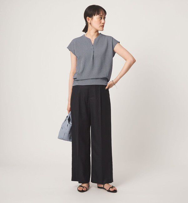 UNITED ARROWS green label relaxing「サッカー タック フレンチスリーブ カットソー UVカット」|Tシャツ・カットソー|