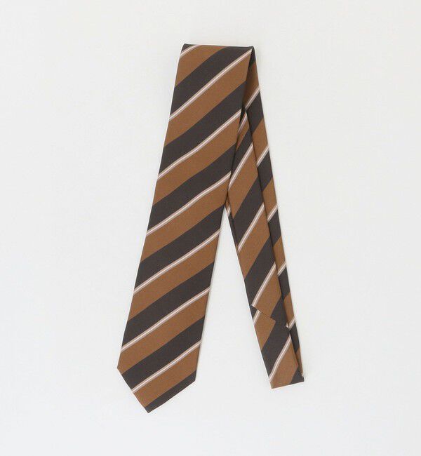 UNITED ARROWS green label relaxing「＜Luisa Esposito＞8.0cm スタンプ ストライプ1 ネクタイ」|ネクタイ・蝶ネクタイ|DK.BROWN