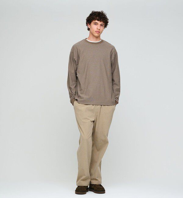 UNITED ARROWS green label relaxing「ラフ ボーダー クルーネック 長袖 Tシャツ」|Tシャツ・カットソー|