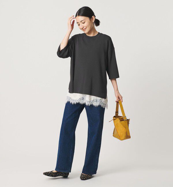 BEAUTY&YOUTH UNITED ARROWS「コットンポリエステル ハーフスリーブ ニットプルオーバー ウォッシャブル」|ニット・セーター|