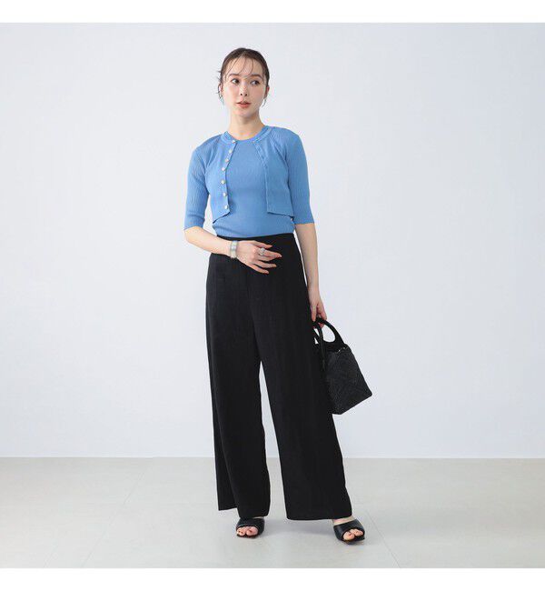 Demi-Luxe BEAMS 「AURALEE / GIZA HIGH GAUGE RIB KNIT SHORT CARDIGAN」|ニット・セーター|