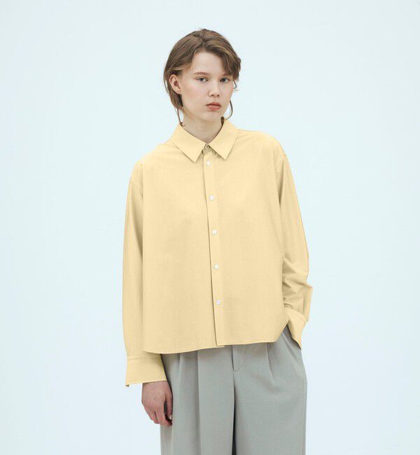 GALERIE VIE「シルキーコットン ショートレングスシャツ」|シャツ・ブラウス|