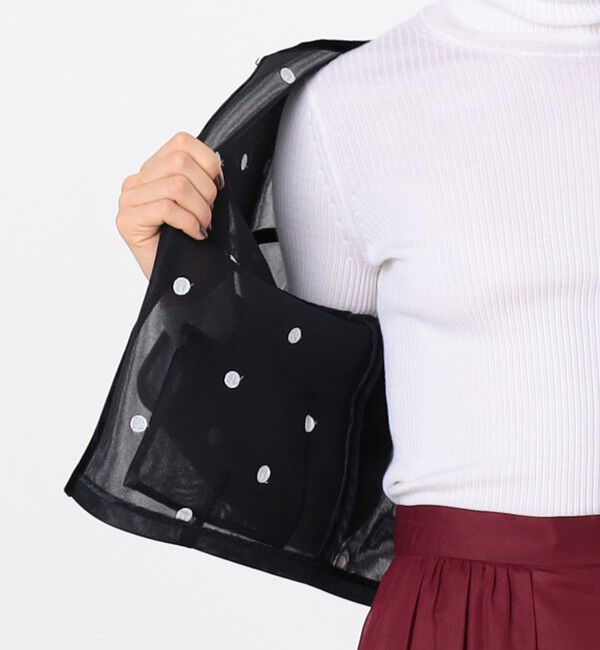 Ballsey「ドットエンブロイダリーダンボール ショートジャケット」|ノーカラージャケット|