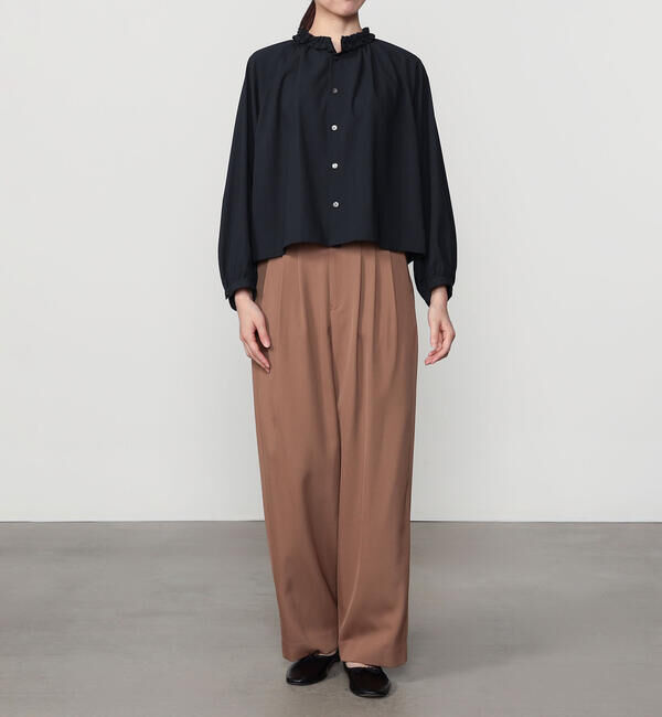 LE GLAZIK「LE GLAZIK | ブロードワッシャー ラッフルシャツ WOMEN」|シャツ・ブラウス|