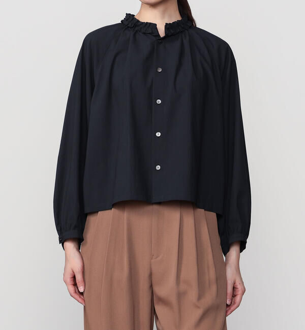 LE GLAZIK「LE GLAZIK | ブロードワッシャー ラッフルシャツ WOMEN」|シャツ・ブラウス|
