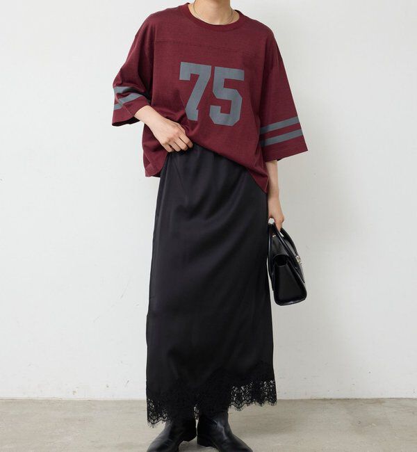  「≪Oggi 【お仕事CHANNEL】ご紹介アイテム≫ミディサテンレーススカート」|スカート|