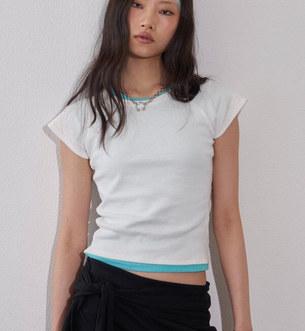  「【SLOPPY/WEB限定カラーあり】リブチビTEE」|Tシャツ・カットソー|オフホワイト