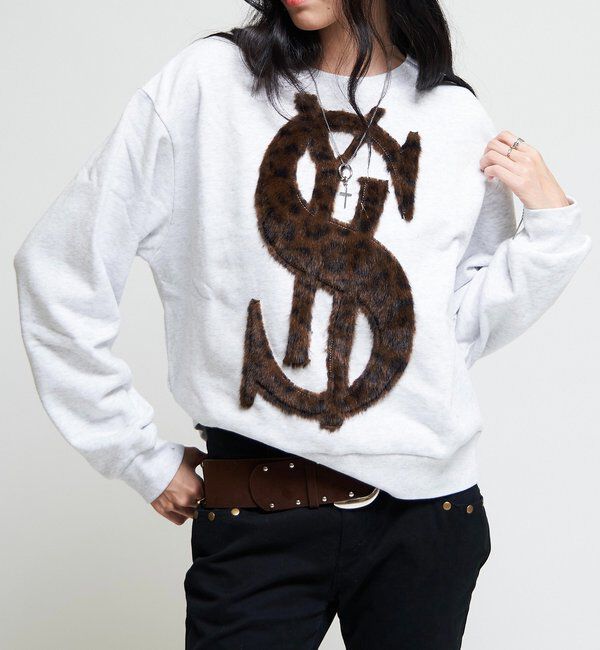  「【26AW LOOK掲載品番】【Sourcream】$ロゴファースウェット」|Tシャツ・カットソー|