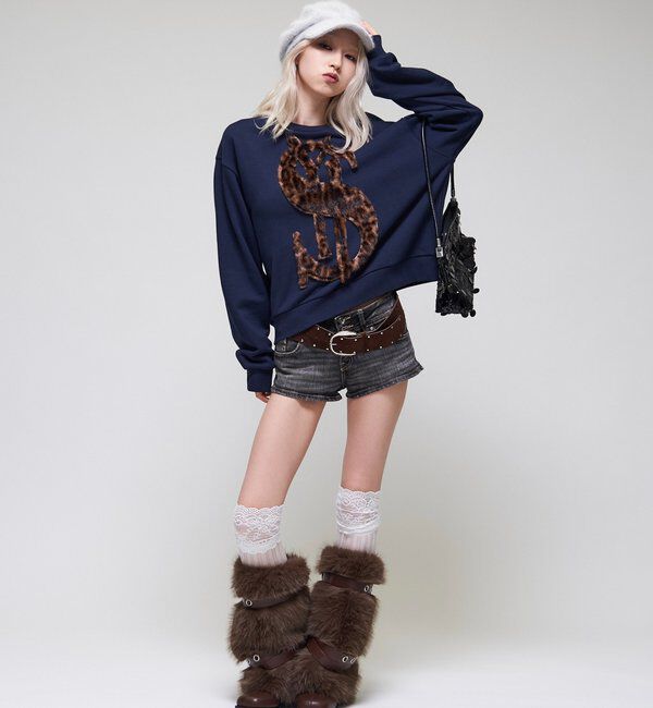  「【26AW LOOK掲載品番】【Sourcream】$ロゴファースウェット」|Tシャツ・カットソー|