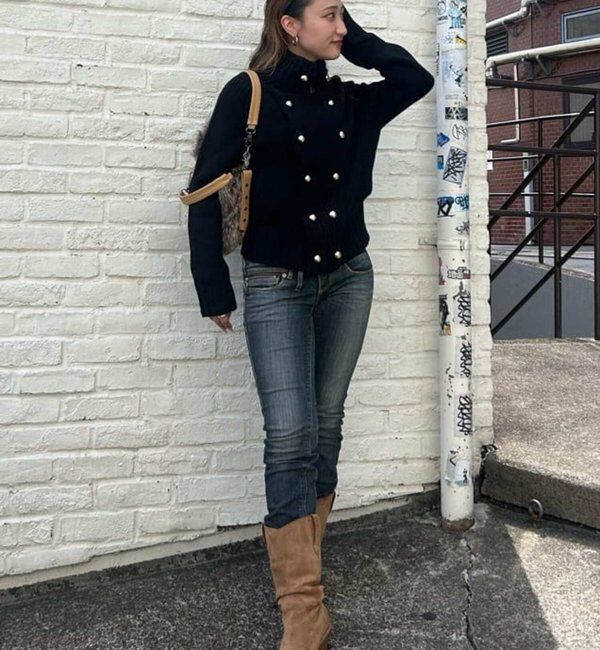  「【26AW LOOK掲載品番】ヘリテージWボタンニット」|ニット・セーター|
