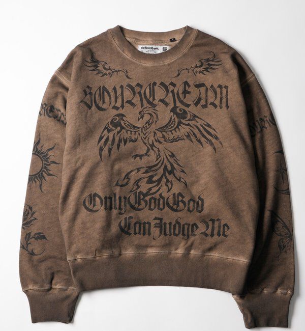  「【Sourcream】タトゥースウェット」|Tシャツ・カットソー|ブラウン
