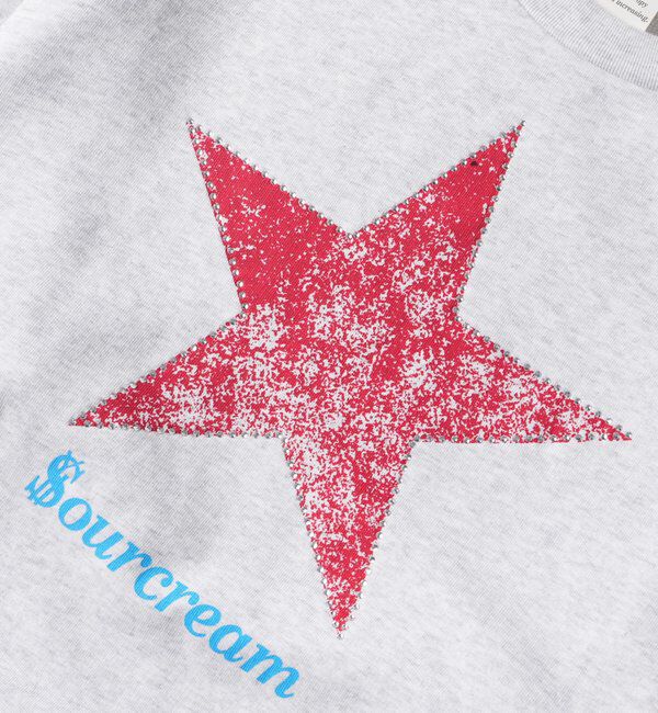  「【Sourcream】スターラインストーンクルースウェット」|Tシャツ・カットソー|