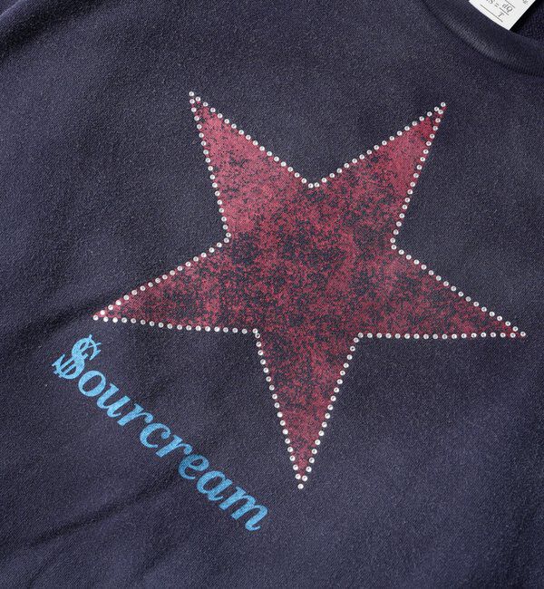  「【Sourcream】スターラインストーンクルースウェット」|Tシャツ・カットソー|