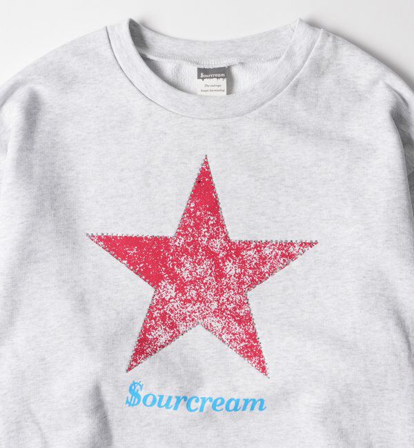  「【Sourcream】スターラインストーンクルースウェット」|Tシャツ・カットソー|