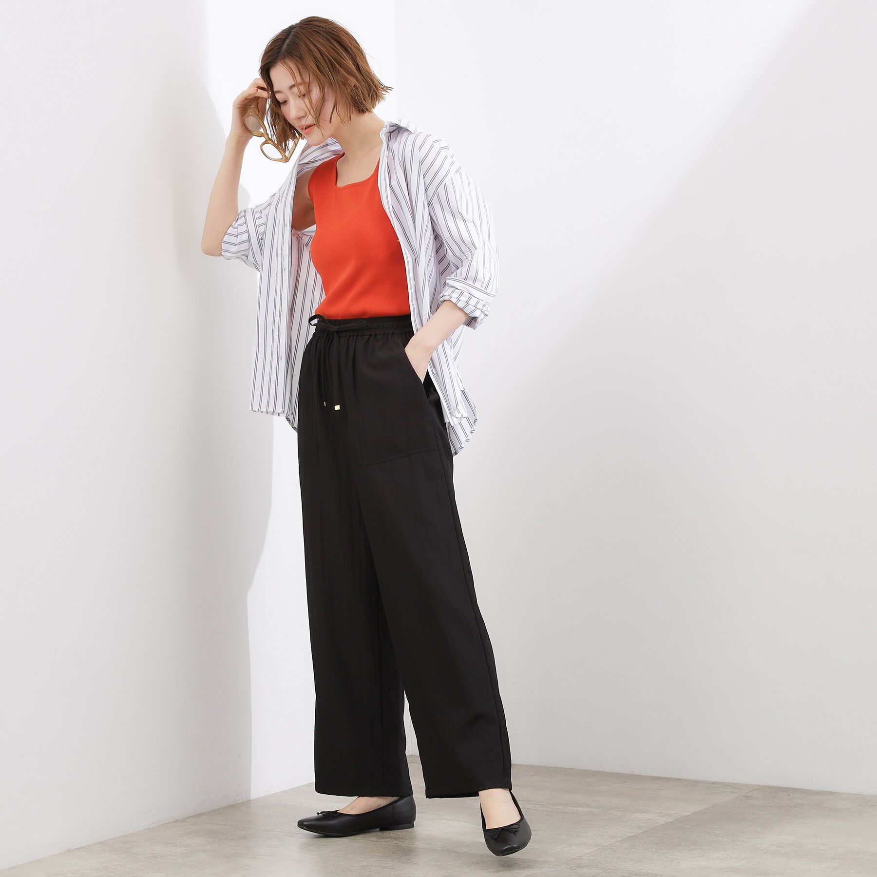 grove「【貴島明日香さん着用】リラックスドロストイージーワイドパンツ」|その他|