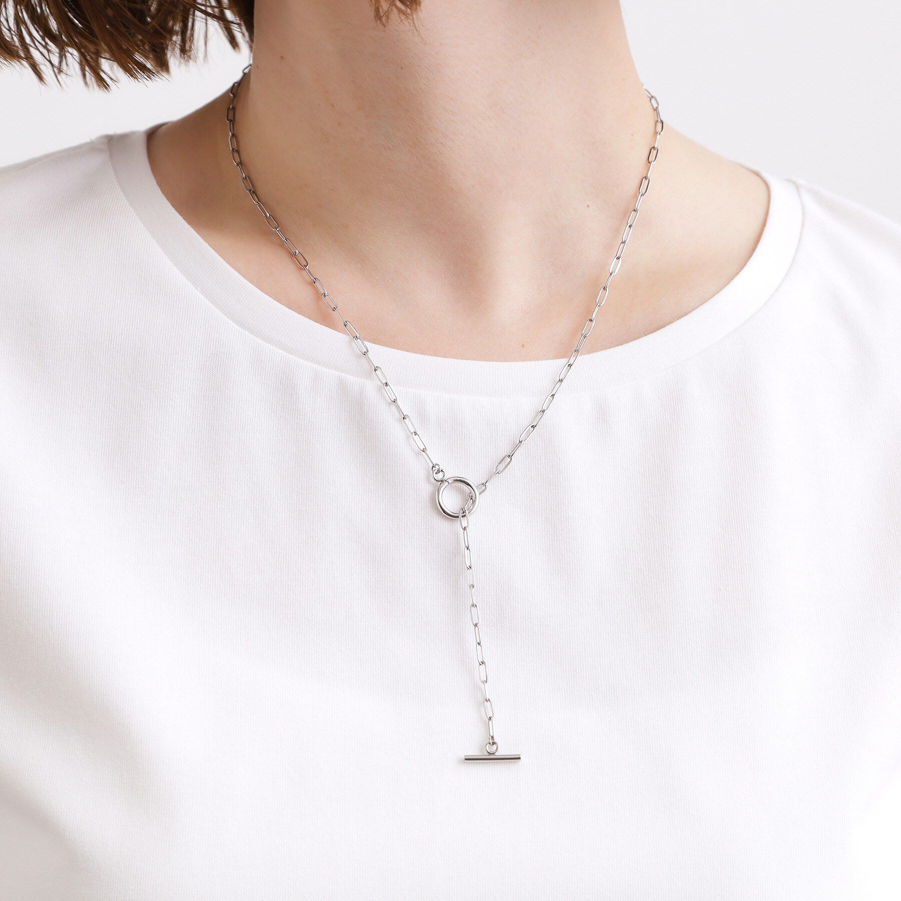 grove「【ステンレス】デザインチェーンマンテルネックレス」|ネックレス|