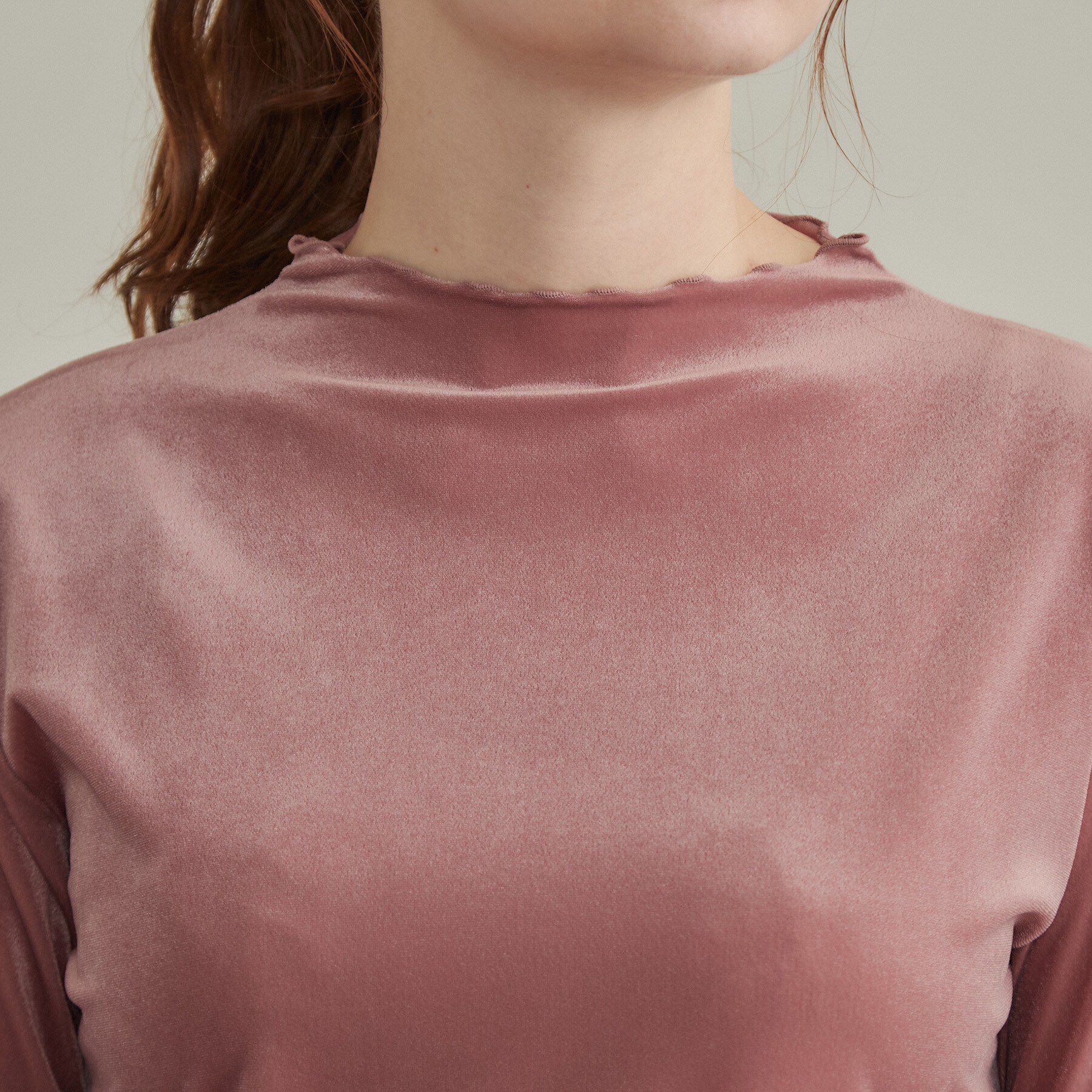 Couture broach「【上品な透け感・洗濯機可】シアーベロアトップス」|Tシャツ・カットソー|