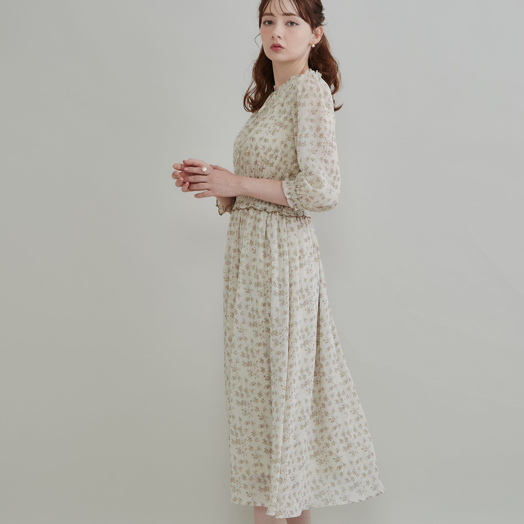 Couture broach「【大人の甘さ・洗濯機可】小花柄ワンピース」|ワンピース|