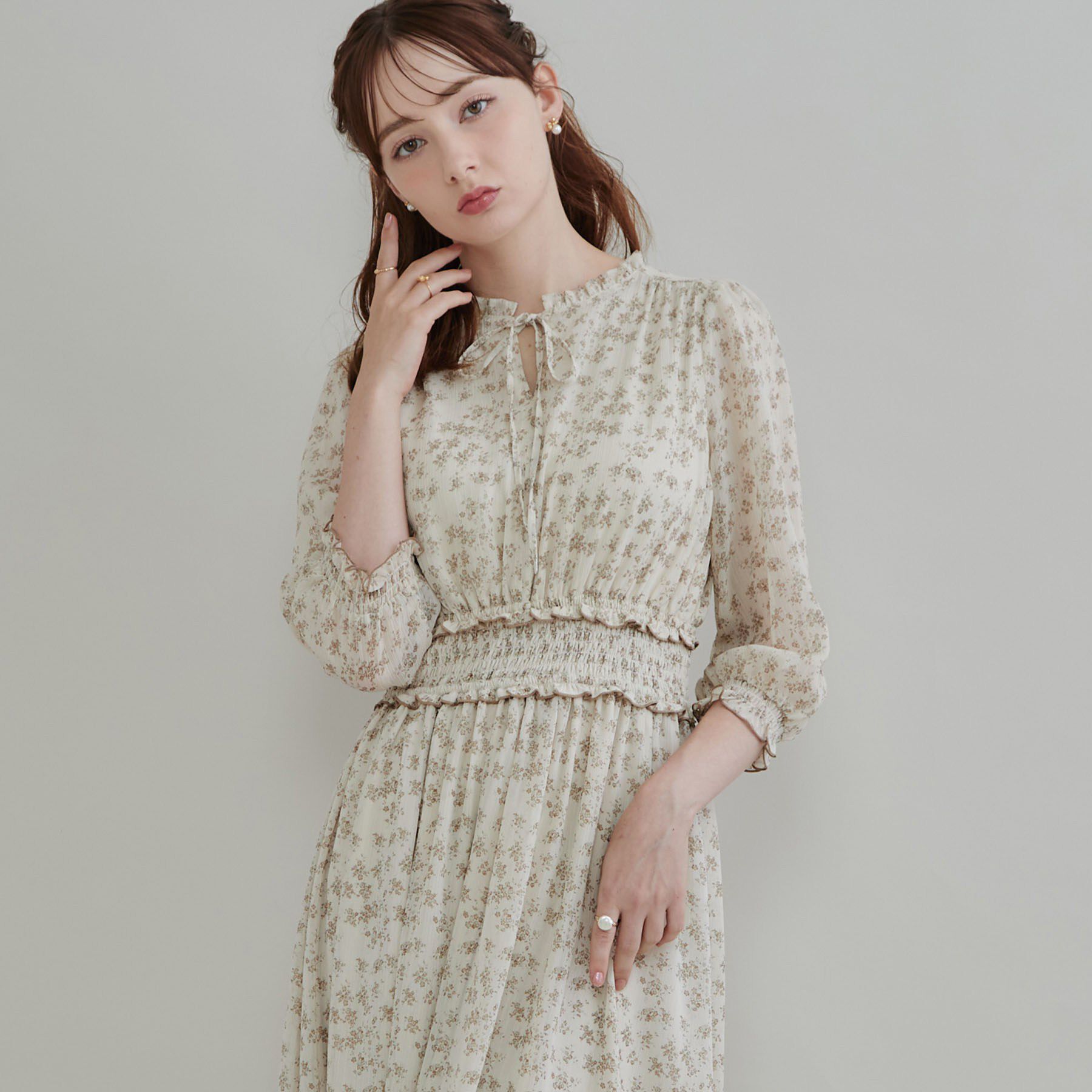Couture broach「【大人の甘さ・洗濯機可】小花柄ワンピース」|ワンピース|