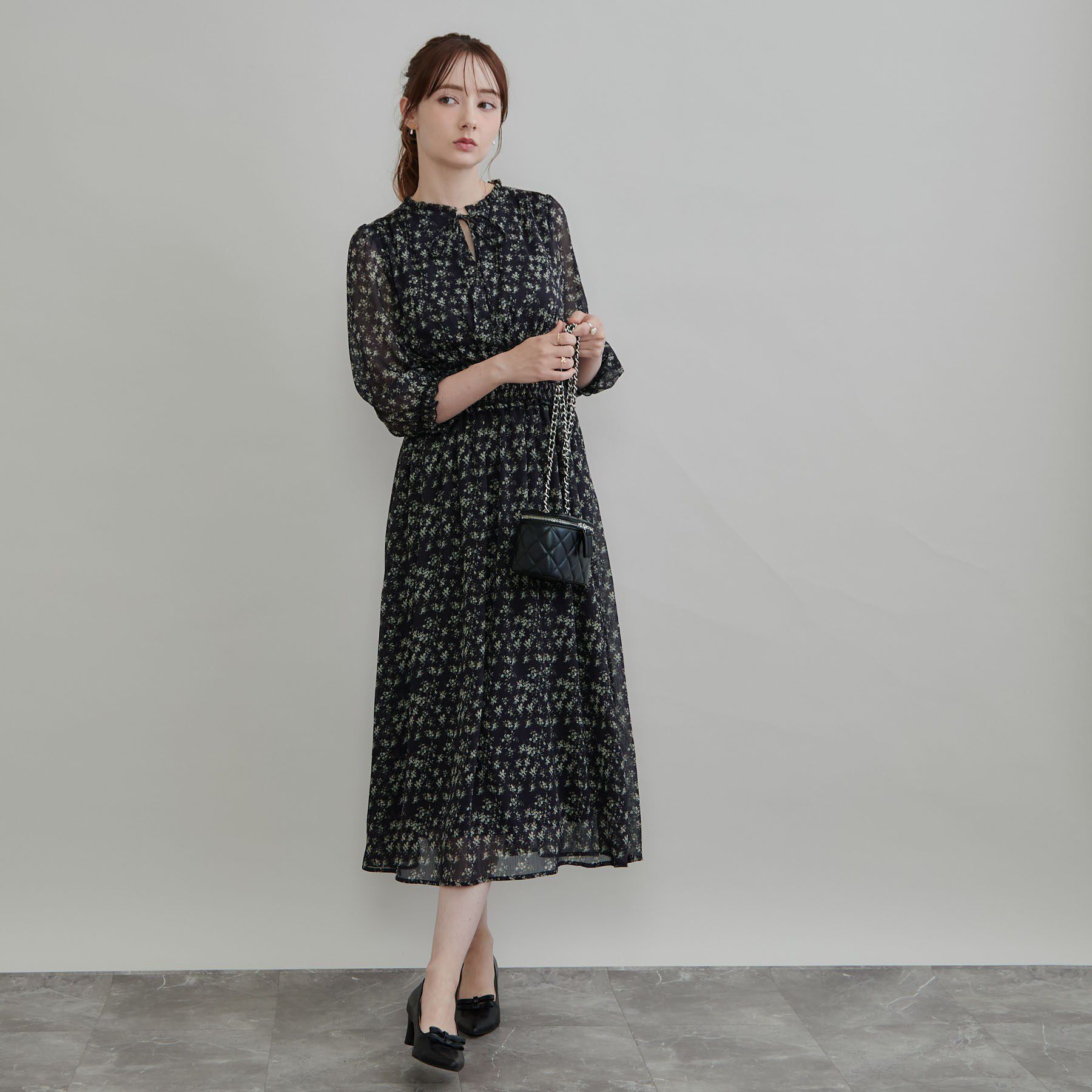 Couture broach「【大人の甘さ・洗濯機可】小花柄ワンピース」|ワンピース|