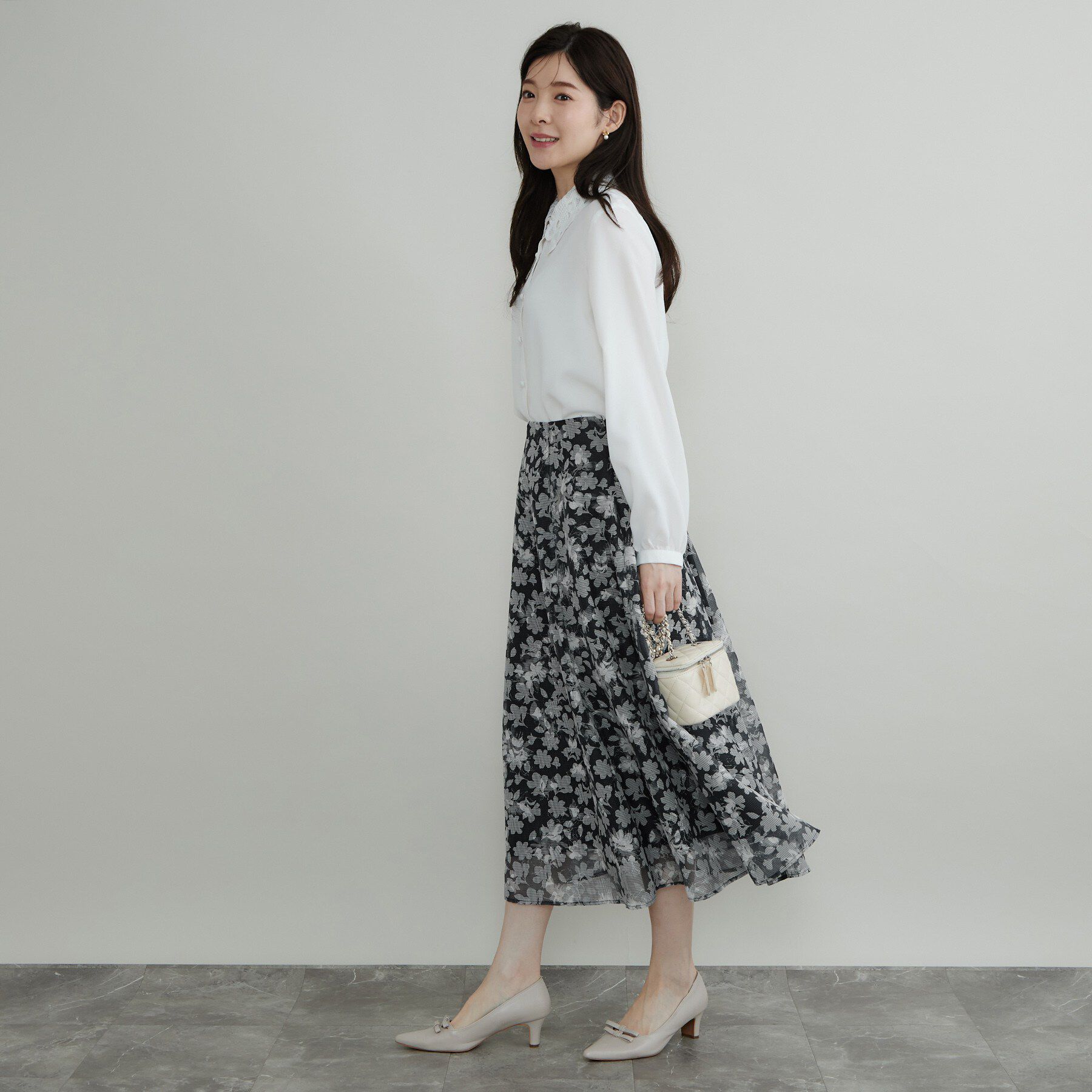 Couture broach「【お顔まわり彩る】レース衿ジョーゼットブラウス」|シャツ・ブラウス|