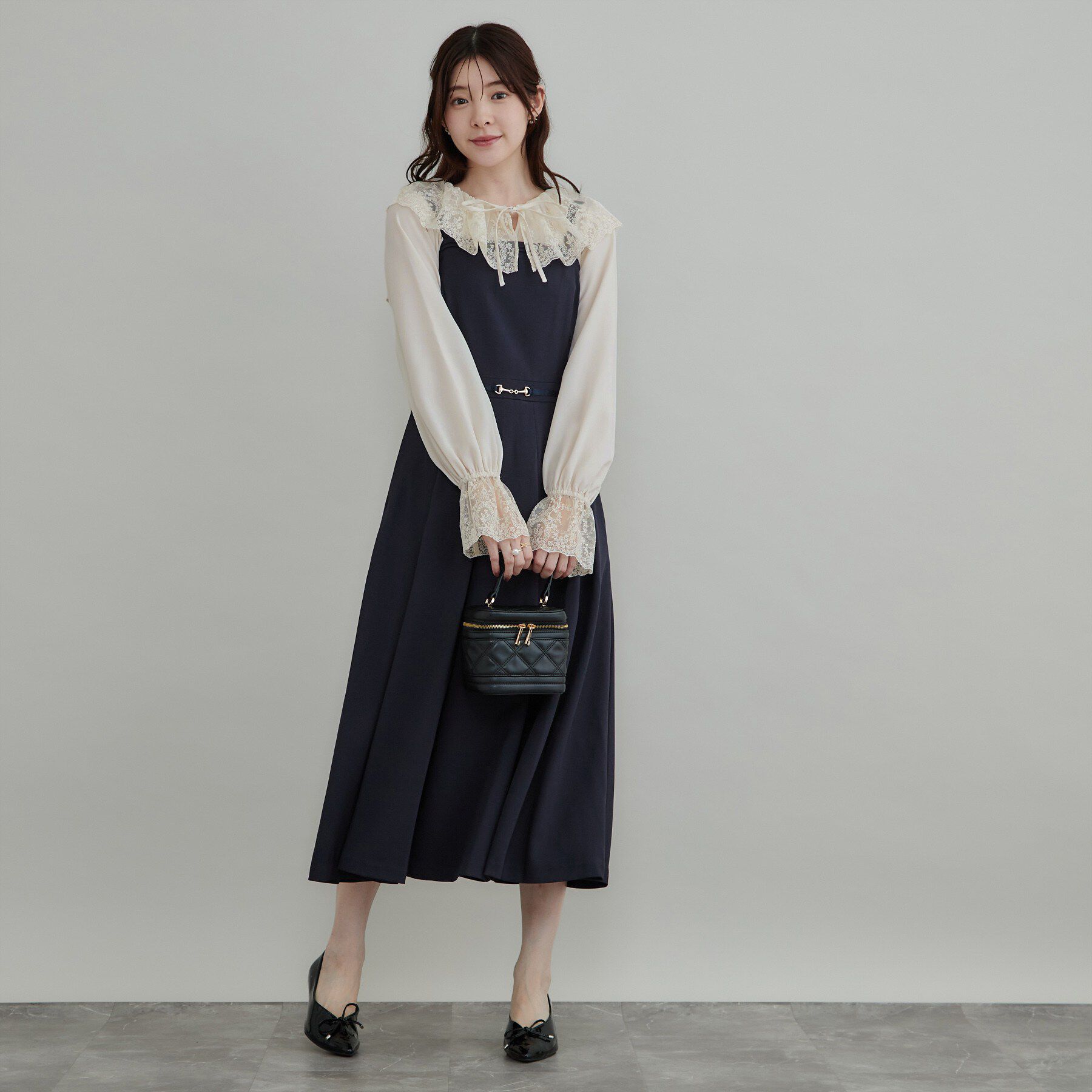 Couture broach「【フレアで腰回りカバー】タックキャミワンピース」|ワンピース|