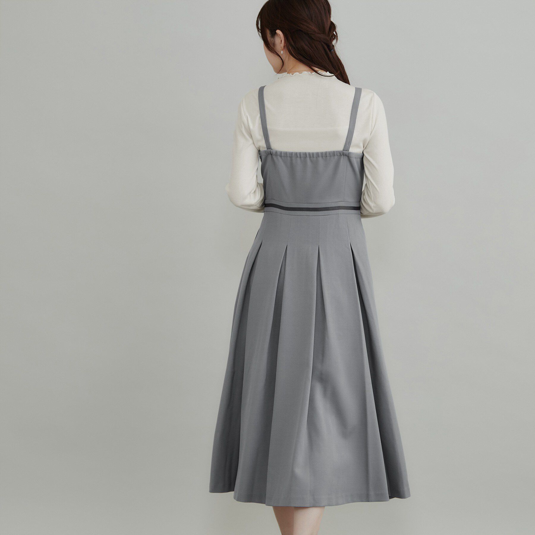 Couture broach「【フレアで腰回りカバー】タックキャミワンピース」|ワンピース|