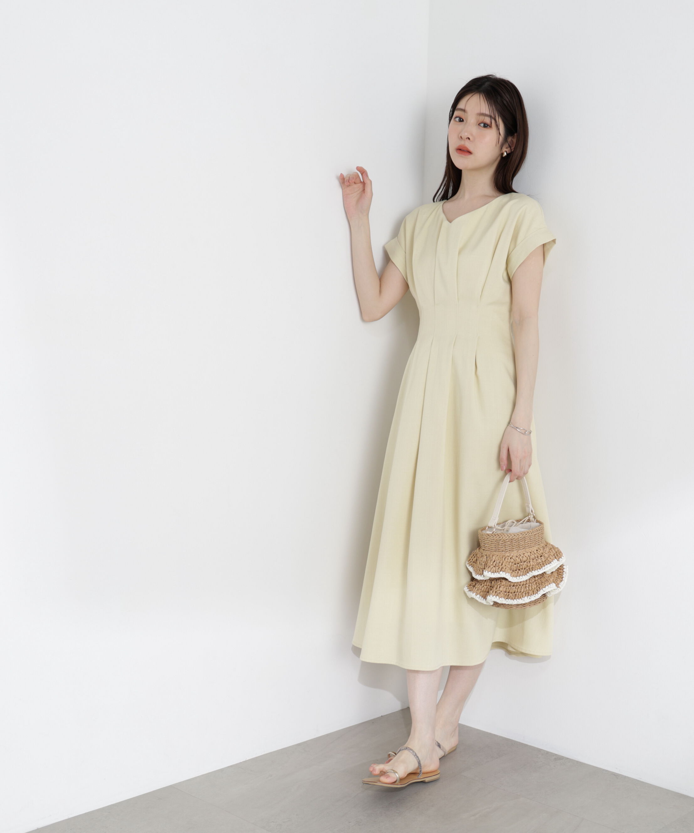 PROPORTION BODY DRESSING「ウエストタックワンピース」|ワンピース|