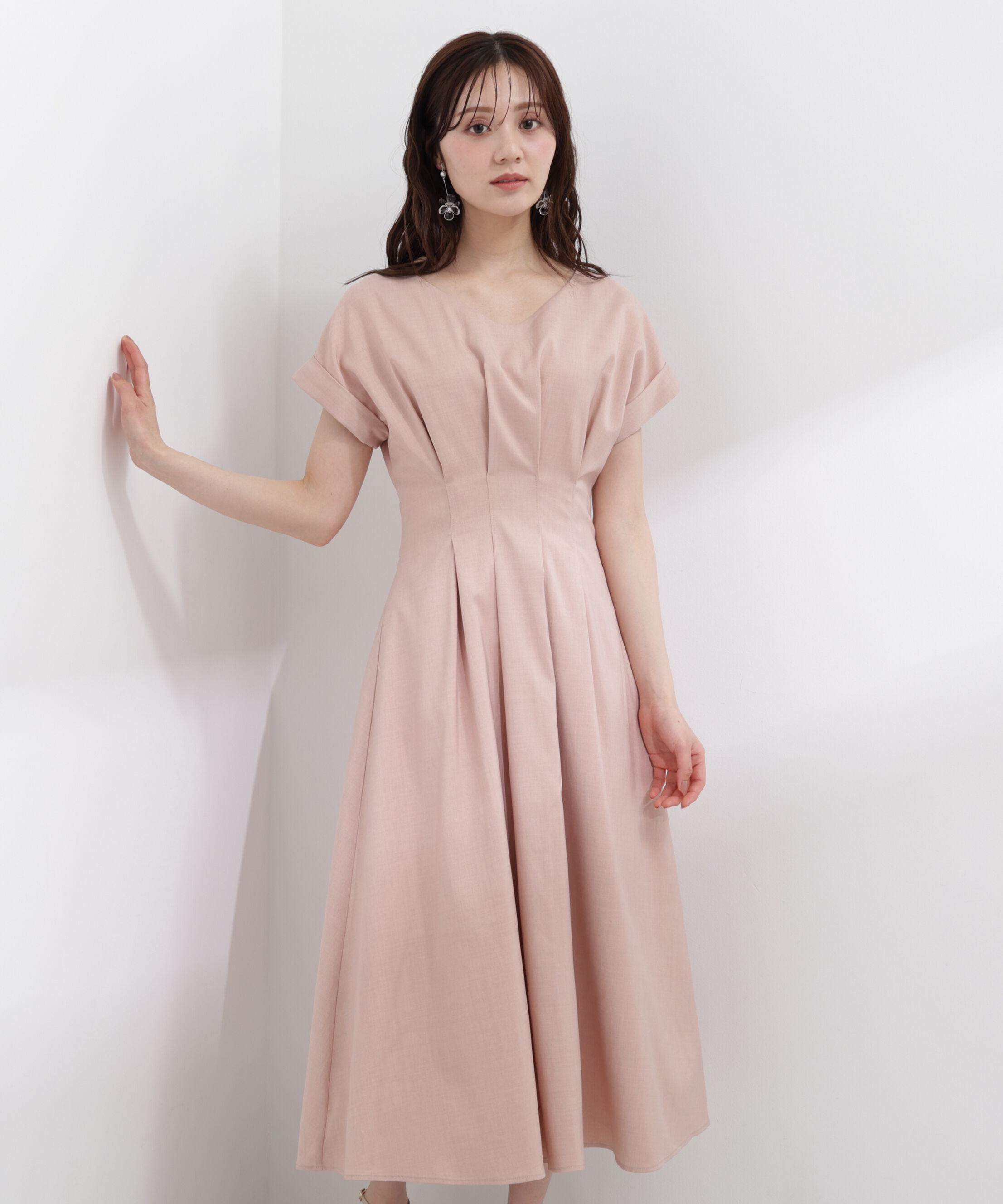 PROPORTION BODY DRESSING「ウエストタックワンピース」|ワンピース|ピンク