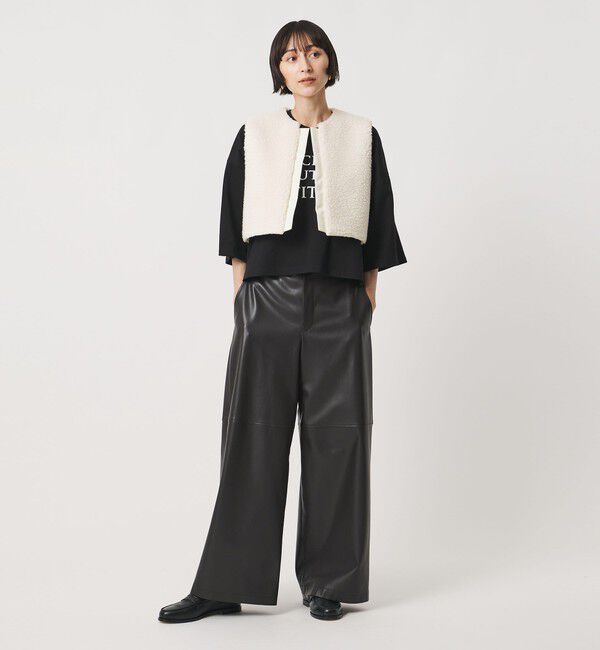 UNITED ARROWS「＜SACRA＞ボア ショート ベスト」|ベスト・ジレ|