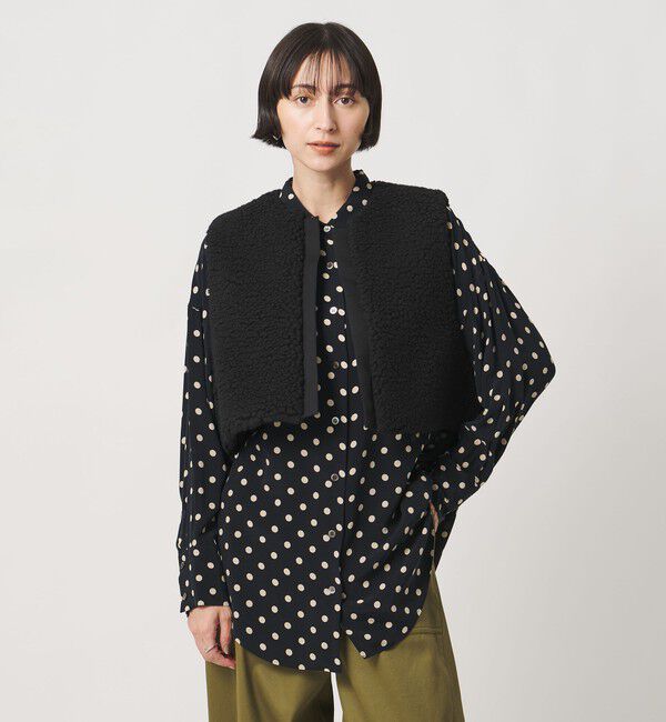 UNITED ARROWS「＜SACRA＞ボア ショート ベスト」|ベスト・ジレ|